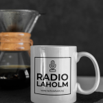 mugg- med Radio Laholm logotype